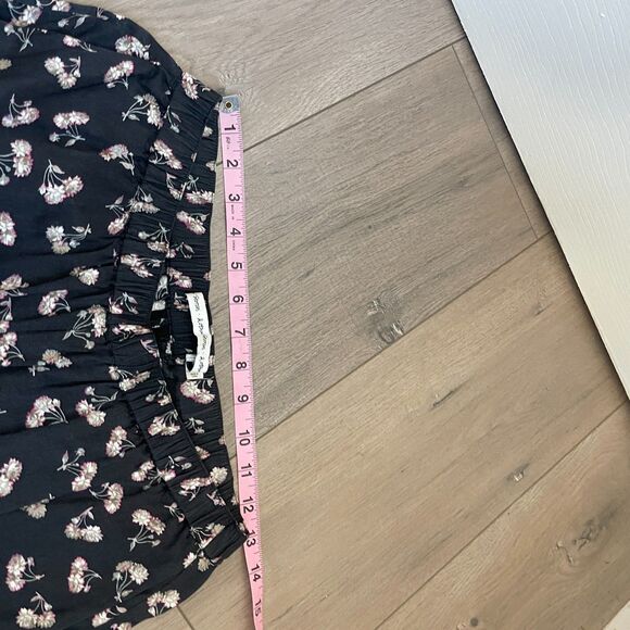 & Other Stories floral navy pants viscose size 6 womens pull on elastic waist - Picture 4 of 7